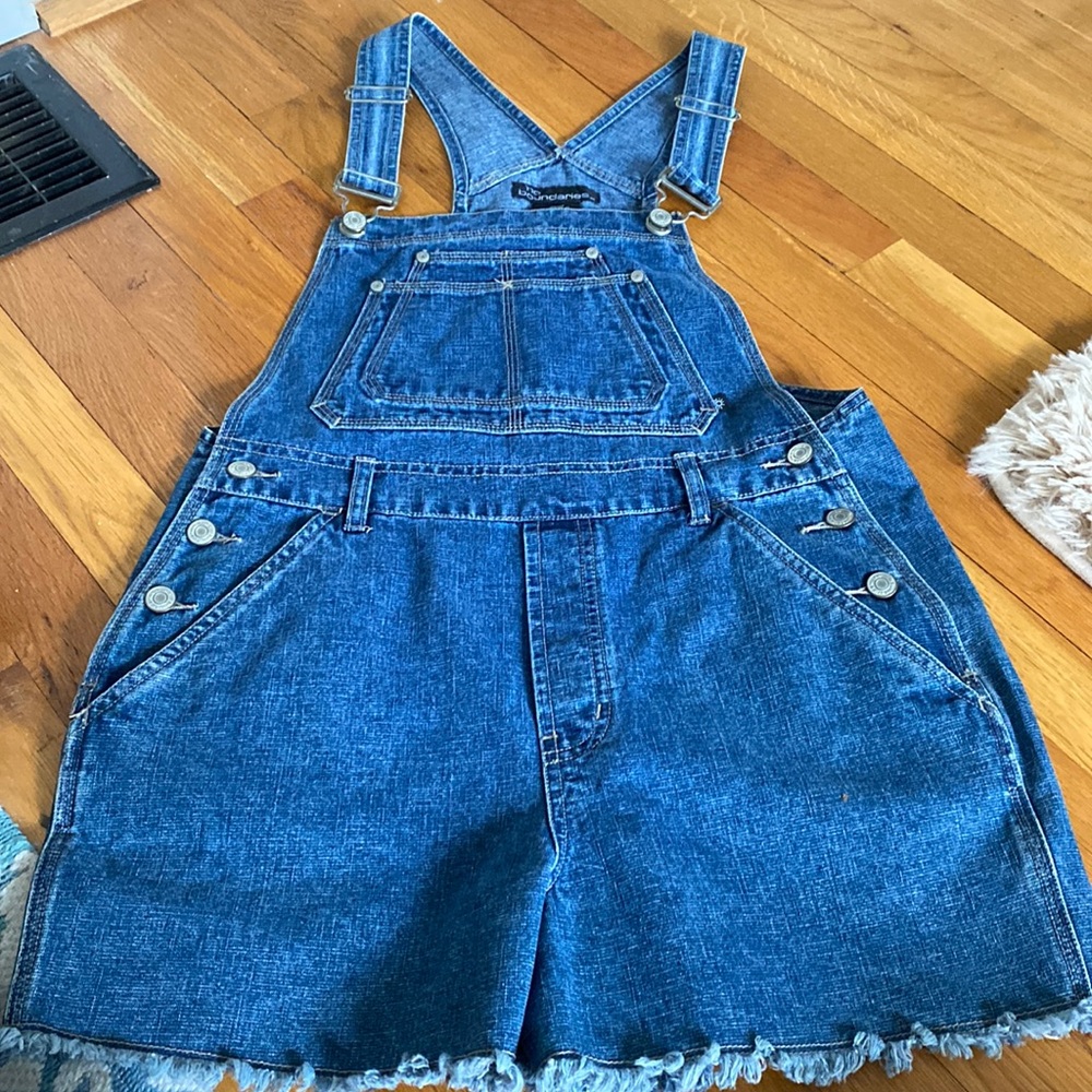 Jean shorts overalls